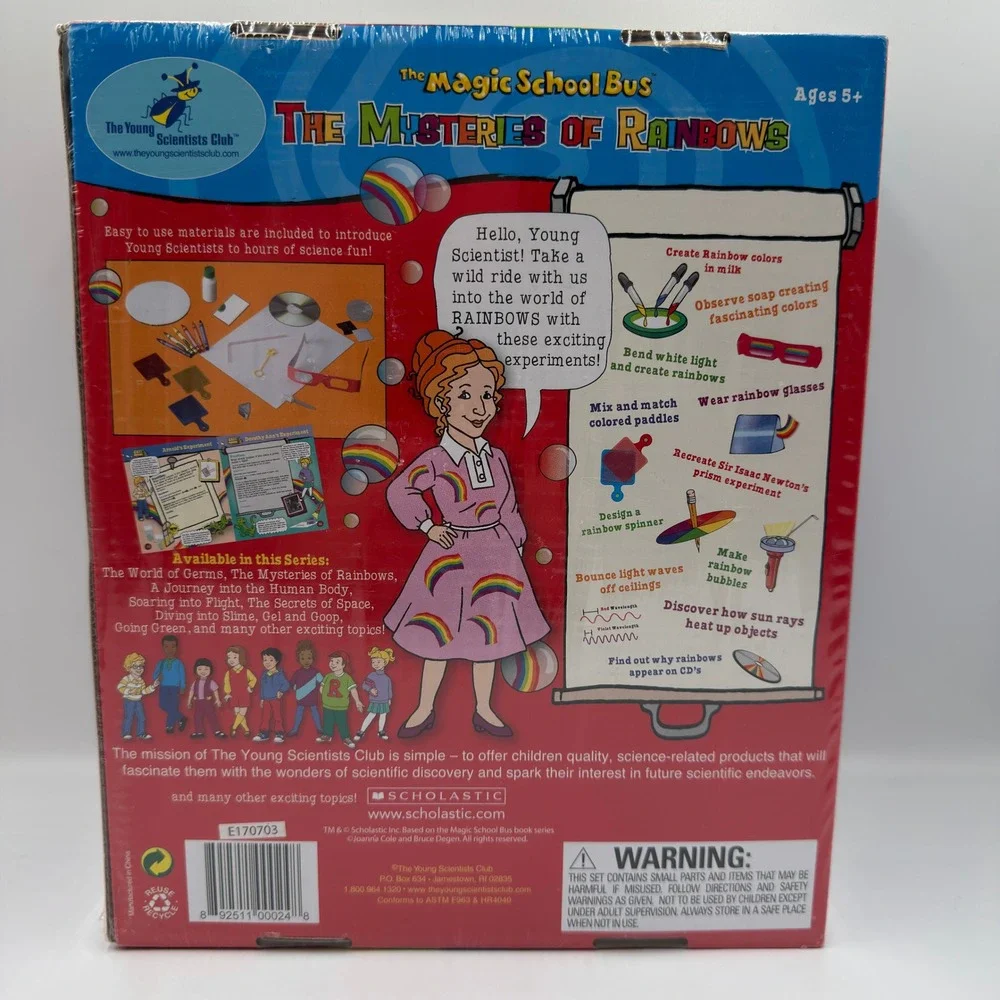 Magic School Bus Mysteries of Rainbows Science Kit Young Scientists Club NEW